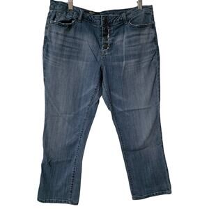 Simply Vera Size 16P Women's Button Fly Mid Rise Capri